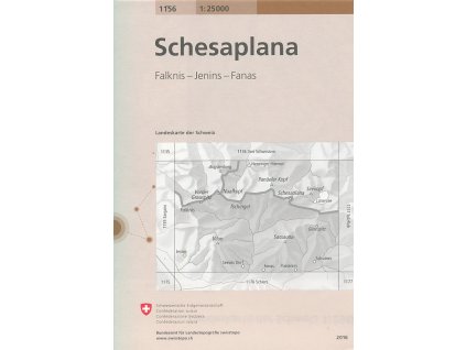 mapa Schlesaplana, Falknis, Jenins, Fanas 1:25 t.