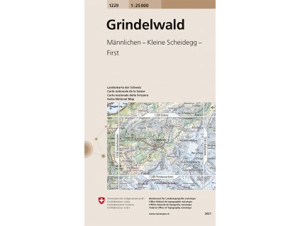 mapa Grindelwald (Männlichen-Kleine Scheidegg-First) 1:25 t.  t