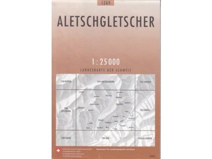 mapa Aletschgletscher    1:25 t.