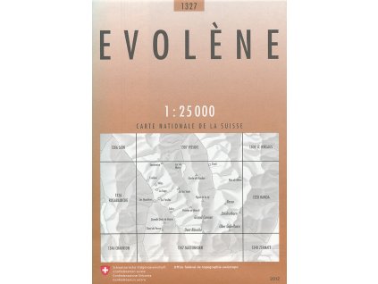 mapa Evolene             1:25 000  topografická