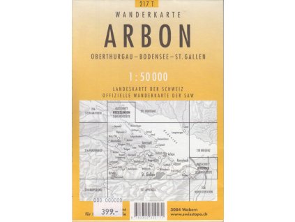 mapa SAW-Arbon 1:50 t. se značkami