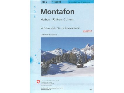 mapa zimní Montafon 1:50 t.  voděodolná