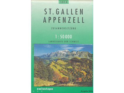 mapa St.Gallen, Appenzell  1:50 t.