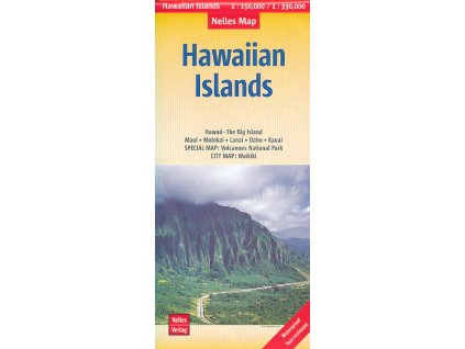 mapa Hawaiian Islands 1:150 t.-1:330 t.  voděodolná