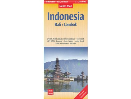 mapa Bali, Lombok 1:180 t.+ Gili,Ubud,Sanur