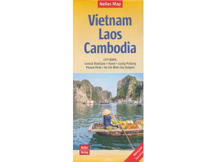 mapa Vietnam, Laos, Cambodia 1:1,5 mil.  voděodolná