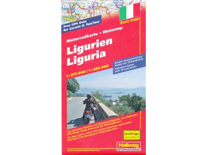 motorkářská mapa Liguria 1:275 t./1:650 t.