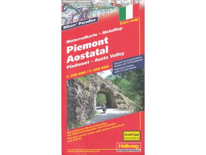 motorkářská mapa Piedmont, Aostatal 1:250 t./1:650 t.