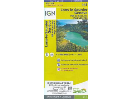 mapa Lons-le-Saunier, Geneve, PNR du Haut-Jura, Pays Genevois 1