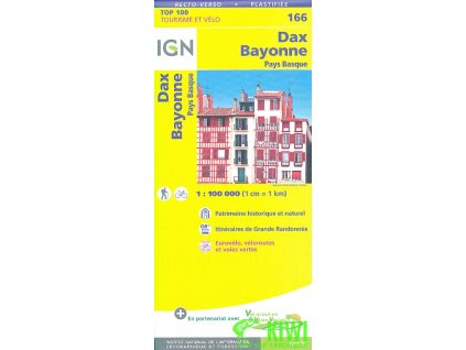 mapa Dax, Bayonne, Pays Basque 1:100 t.  voděodolná
