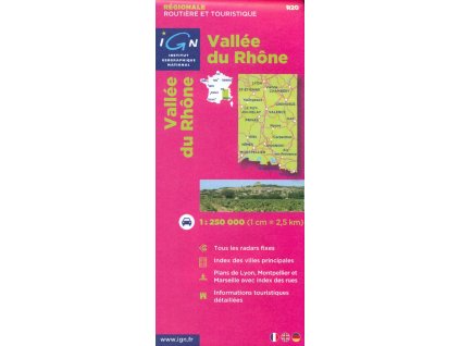 mapa Vallée du Rhone 1:250 t.