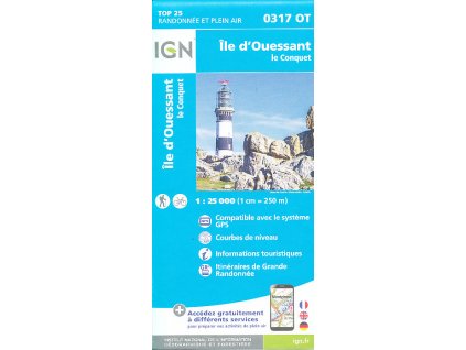 mapa Ile d Ouessant, le Conquet 1:25 t.