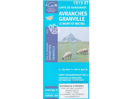 mapa Avranches, Granville, St. Michel 1:25 t.