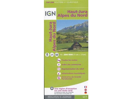 mapa Haut-Jura,Alpes du Nord 1:200 t.