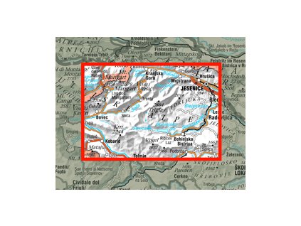 Triglavski narodni park - turistická mapa