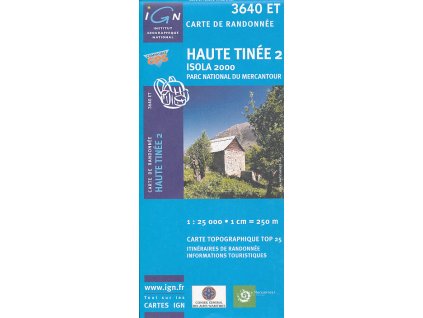 mapa Haute Tinée 2 (Isola 2000, NP du Mercantour)  1:25 t.