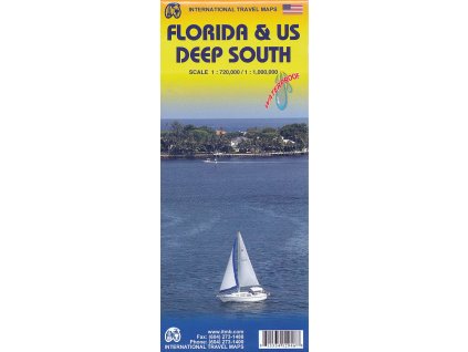 mapa Florida, US Deep south 1:720 t./1:1 mil.         ITM