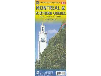 plán Montreal 1:12,5 t., Southern Quebec 1:850 t.  voděodolná