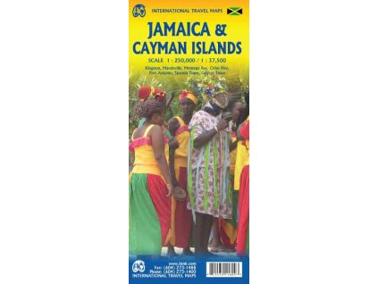mapa Jamaica 1:250 t., Cayman Islands 1:37,5 t. ITM