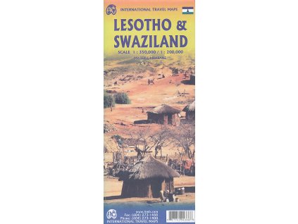 mapa Swaziland 1:200 t., Lesotho 1:350 t.       ITM