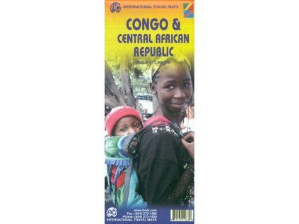 mapa Congo and Central African Republic 1:2 mil. ITM