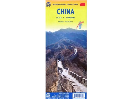 mapa China (Čína) 1:3,8 mil. ITM voděodolná
