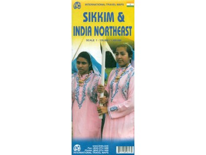 mapa Sikkim and India Northeast 1:135 t.-1:500 t.  ITM