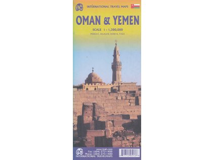 mapa Yemen,Oman 1:1,3 mil. ITM