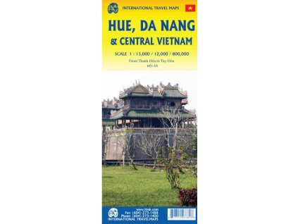 mapa Hue 1:12,6 t., Da Nang 1:12 t. and Central Vietnam 1:800 t