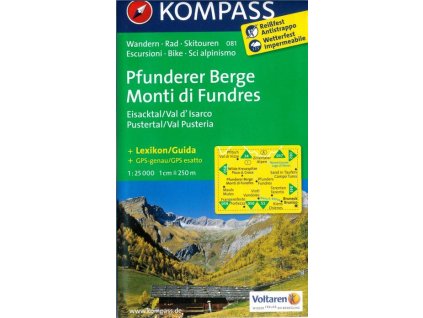 Pfunderer Berge, Monti di Fundres (Kompass - 081)