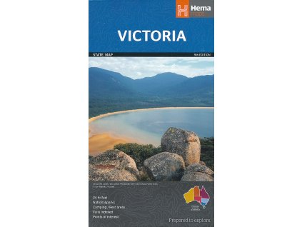 mapa Victoria state 1:850 t. + centrum Melbourne   HEMA