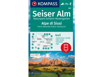 Seiser Alm, Alpe de Siusi, Naturpark Schlern - Rosengarten (Kompass - 067)