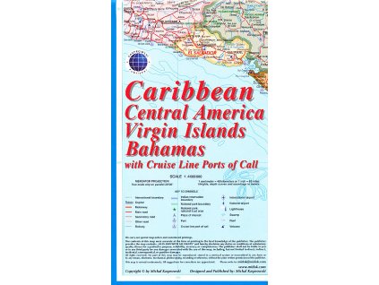 mapa Caribbean/Karibik 1:4 mil.