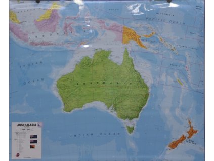 nástěnná mapa Australasia - lamino, 120x100 cm