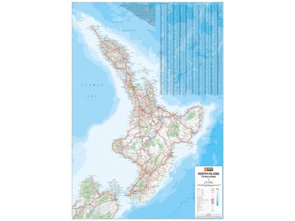 nástěnná mapa New Zealand North Island (Nový Zéland-severní ost