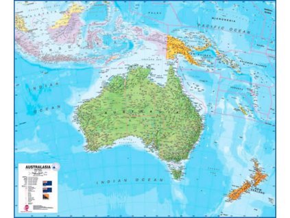 nástěnná mapa Australasia Terra Nova lamino, lišta