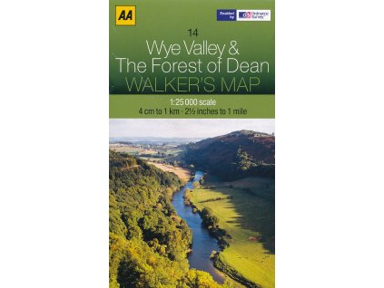 mapa Wye Valley,Forest of Dean 1:25 t. (Wales/Anglie) Walker's