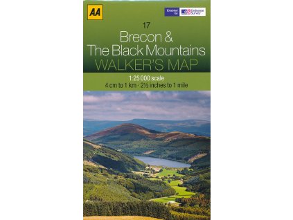 mapa Brecon,Black Mountains 1:25 t. (Wales) Walker's map