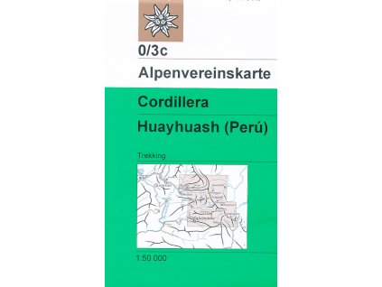 mapa Cordillera Huayhuash (Peru) 1:50 t.