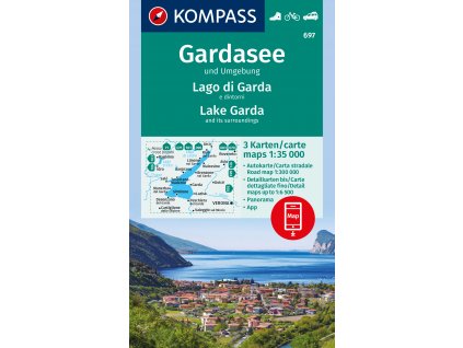 Lago di Garda a okolí (set 3 map, Kompass - 697)