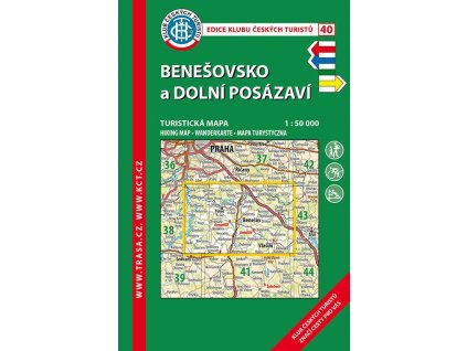 Benešovsko a dolní Posázaví -  mapa KČT č.40