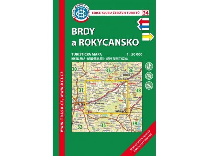 Brdy a Rokycansko -  mapa KČT č.34