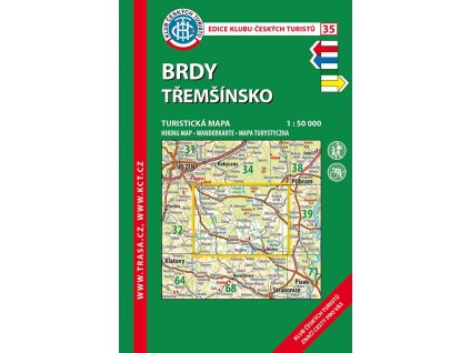 Brdy, Třemšínsko -  mapa KČT č.35