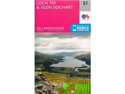 mapa Loch Tay a Glen Dochart 1:50 t.