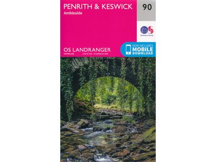 mapa Penrith,Keswick,Ambleside, NP Lake District 1:50 t.