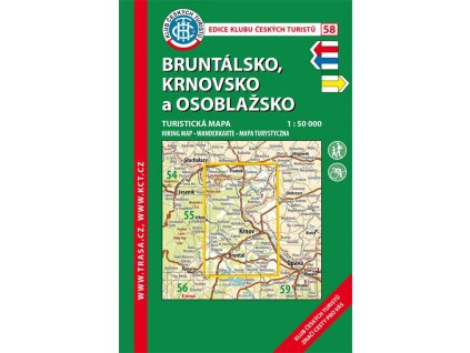 Bruntálsko -  Krnovsko a Osoblažsko -  mapa KČT č.58