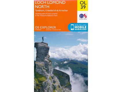 mapa Loch Lomond north, The Trossachs NP, Tyndrum, Crianlarich,