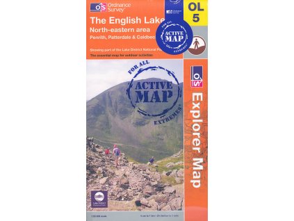 mapa The English Lake noth-east 1:25 t. laminovaná