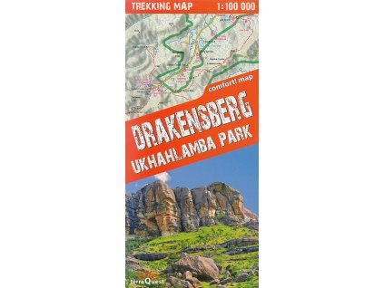 mapa Drakensberg, Ukhahlamba park 1:100 t. (JAR)  laminovaná