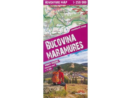 mapa Bucovina - Maramures (1:250 t.) + Muntii Rodnei (1:75 t.)